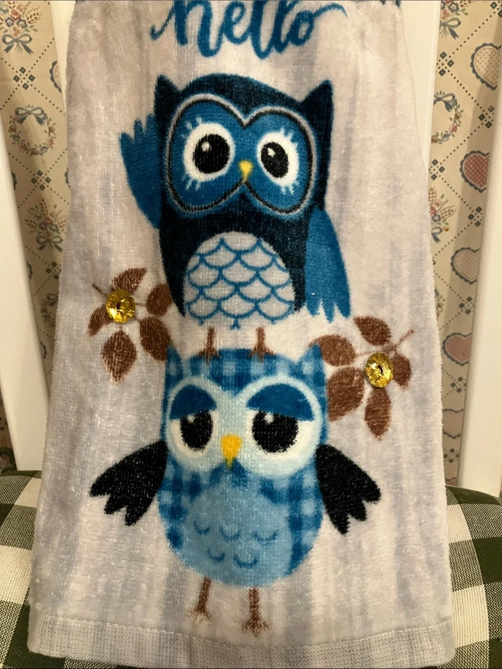 Hand Crocheted Owl Towel